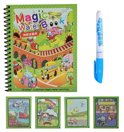 MAGICKÁ OPÄTOVNE POUŽITEĽNÁ VODNÁ Omaľovánka + PERO