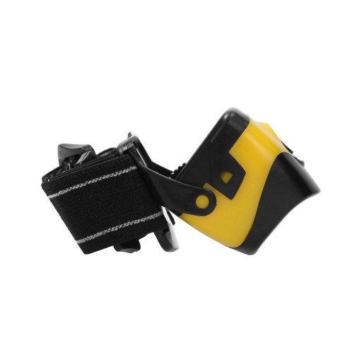 LED COB čelovka 3W 170lm s pohyblivou hlavou na batériu, žltá