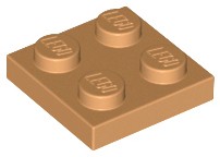 LEGO 3022 TANIER 2x2 nugát pr. NOVINKA (10g) 16 ks
