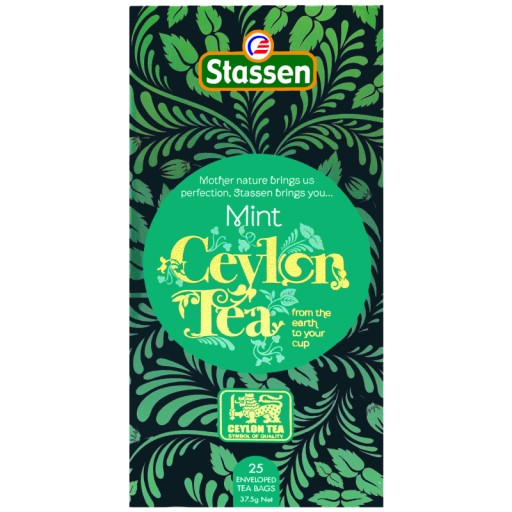 STASSEN Mint Black Tea - Cejlónsky čierny čaj MINT - 25 VRECOV