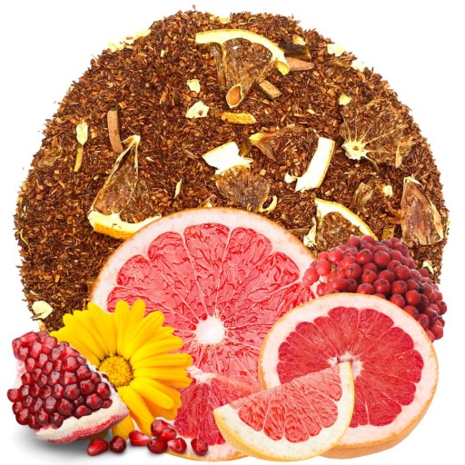 ROOIBOS GRAPEFRUIT čaj 100g, granátové jablko, citrus, bez kofeínu, aromatický