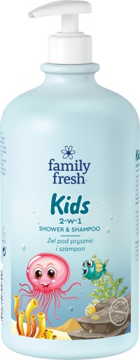 RODINNÝ ČERSTVÝ DETSKÝ SPRCHOVÝ GÉL + ŠAMPÓN 2V1 KIDS 1L