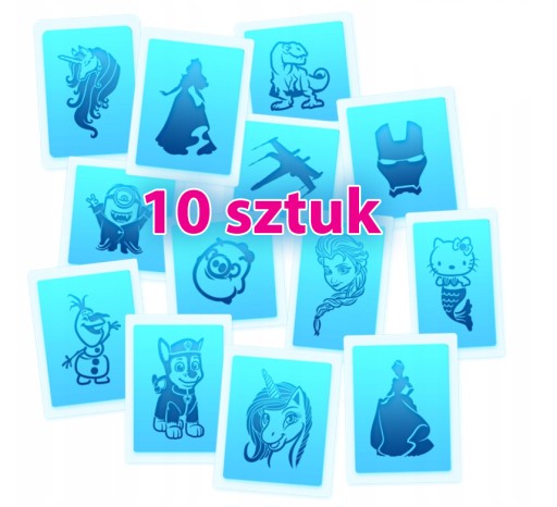 Rozprávkové trblietavé tetovacie šablóny, 10 kusov