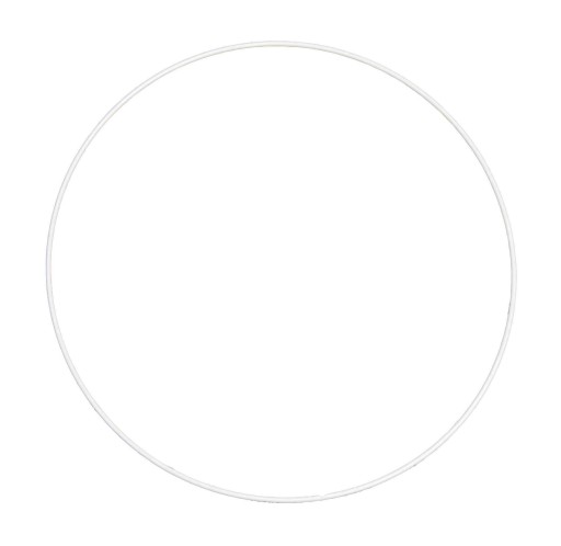 Kovový krúžok na lapač snov - biely, 35 cm