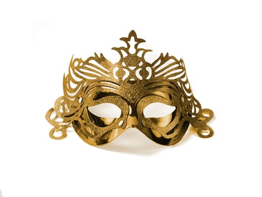 Párty maska so zlatým ornamentom