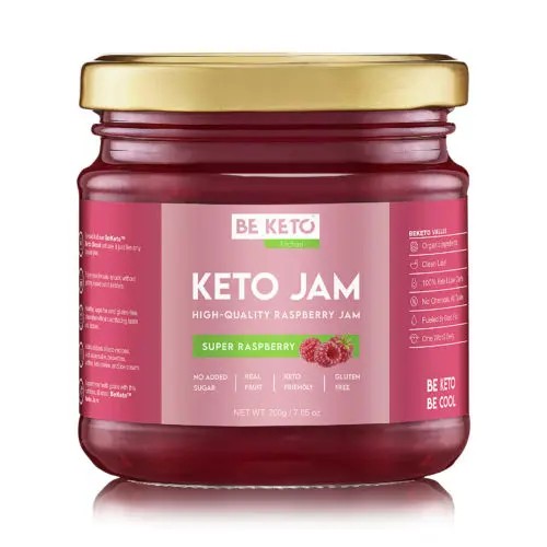 BeKeto SUPER MALINOVÝ DŽEM 200g Bez cukru, Prírodný