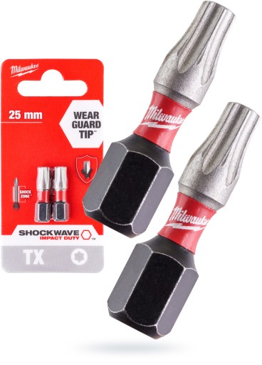 MILWAUKEE SHOCKWAVE BIT TX20 25mm 2ks.