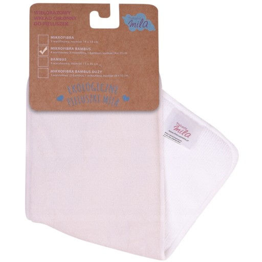 PLIENKOVÁ VLOŽKA MIKROVLÁKNA - BAMBUS 14x33cm 1 ks ABSORBENT