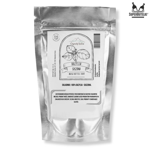 SUŠENÁ BAZALKA 100g, HODNOTENIE ČERSTVÝ LIST, AROMATICKÁ DO PIZZY, CHUTNÁ
