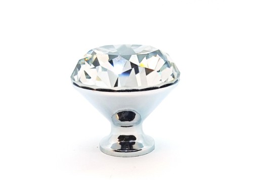 NÁBYTKOVÁ KĽÚČKA KĽÚČKA CRYSTAL FI30 KRÁSNY DIAMANT