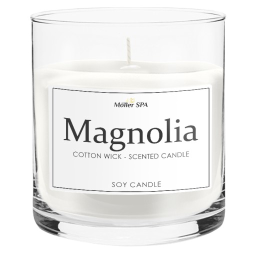 Möller SPA MAGNOLIA - PRÍRODNÁ SÓJOVÁ VONNÁ SVIEČKA V SKLE 400g