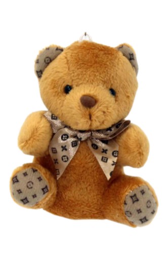 Prívesok MEDVEĎ MASKOT S MAŠĽOU, KRÚŽOK NA KĽÚČENKU, 10 cm