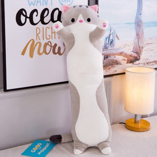 VANKÚŠEK DLHÝ CAT MASKOT MASKOT PLYŠOVÁ HRAČKA 50 CM XL