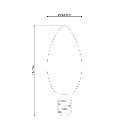 E14 LED žiarovka na sviečku 6,5W 4000K neutrálna 600lm EDO
