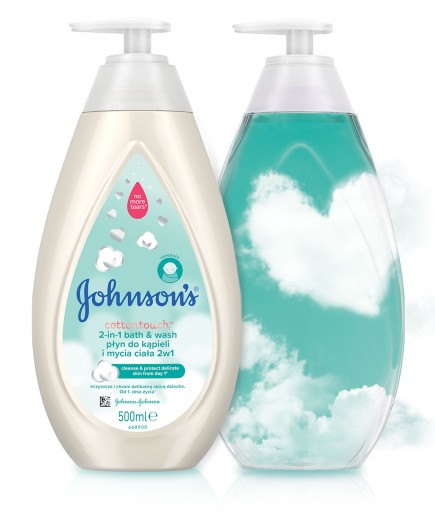 JOHNSON'S Cotton Touch 2v1 kúpeľ a telové mlieko pre deti 500ml