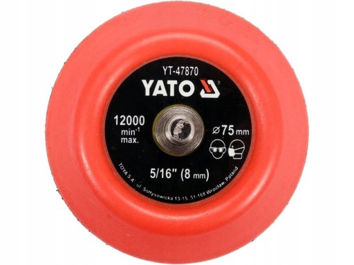 LEŠTIACA PLATŇA 75MM DISK NA VELCRO, 5/16'' YATO