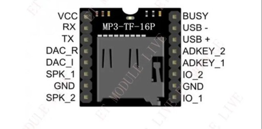 TF-16P DFPlayer MP3 WMA WAV prehrávač