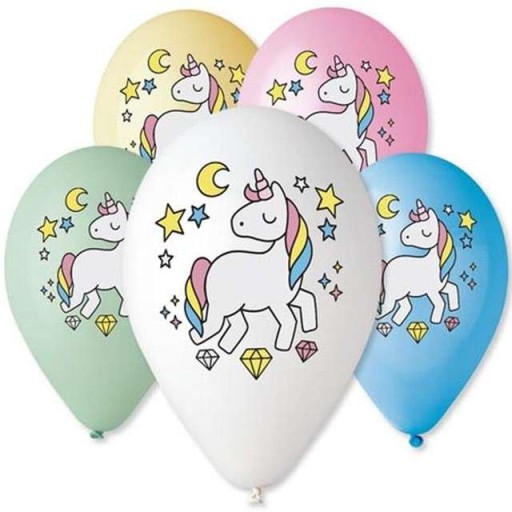 UNICORN narodeninové balóny PARTY mix 5 ks