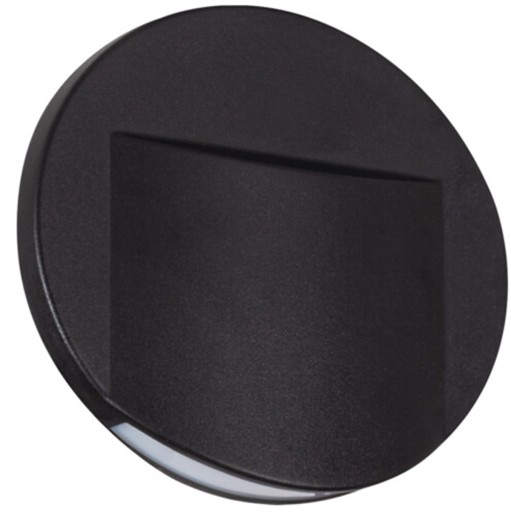 LED svietidlo na schodisko 4000K 15lm CIRCLE BLACK KANLUX