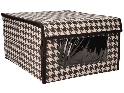 Textilný ORGANIZÁTOR 34x29x18 cm s vekom a OKNOM - do ŠATNÍKA