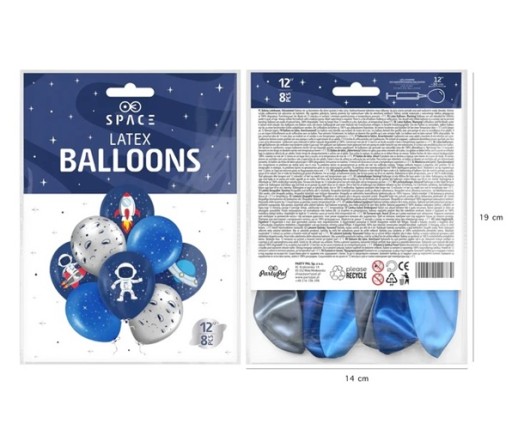 LATEXOVÉ BALÓNY NARODENINOVÁ DEKORÁCIA COSMOS 8x