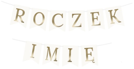 Banner ONE YEAR + BABY NAME Personalized Gold