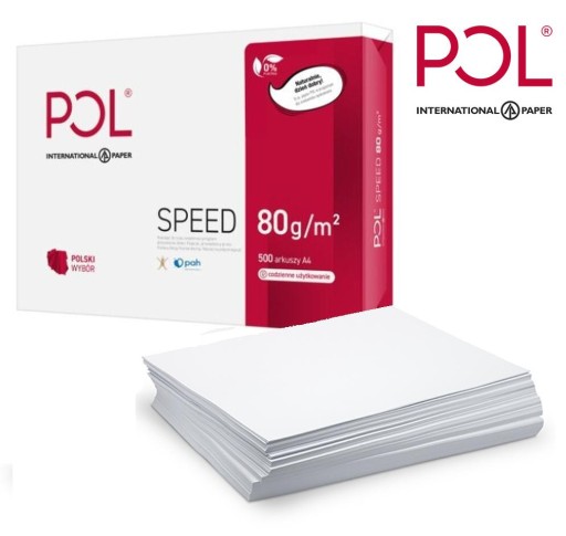 Kancelársky papier PolSpeed, formát A4, 80g, 500 listov