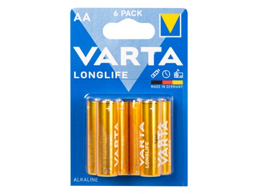Alkalické batérie VARTA AA LR6 LONGLIFE 6 kusov