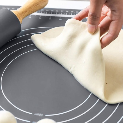 VEĽKÝ SILIKÓNOVÝ KUCHYNSKÝ STÔL 70x50cm PODLOŽKA NA TORTY MATNÝ XXL