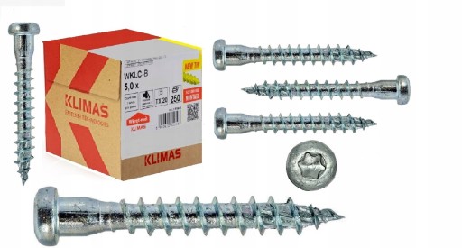 SKRUTKY DO TESÁRSKYCH SPOJKOV 5x30 TORX KLIMAS 250 ks.