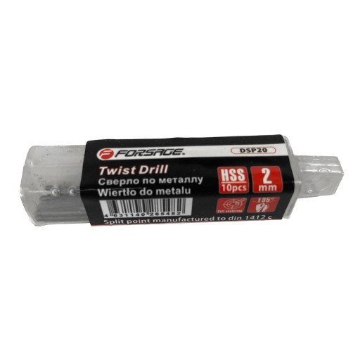 Sada VRTÁKOV DO KOVU Vrtáky 2,0 mm HSS 10 ks kobalt.