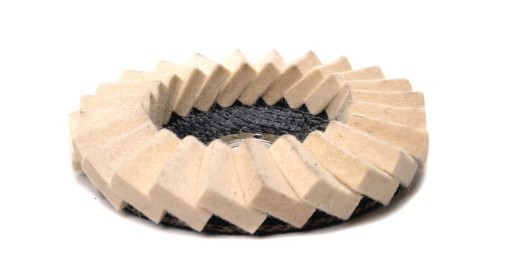 Lamelový leštiaci filc, lamelový, leštiaci kotúč 125mm