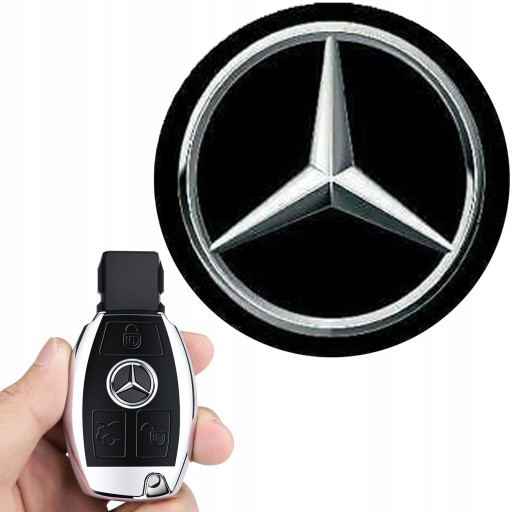 ZNAK PILOTA MERCEDES 14mm ODZNAK S LOGOM KĽÚČA