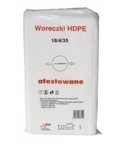 HDPE fóliové vrecká 18x4x35cm 700 kusov