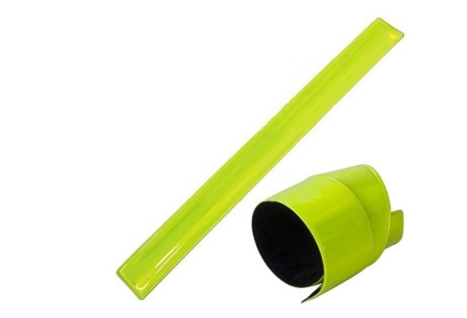 REFLEXNÝ PÁS, ŽLÝ, 40 CM, NA BICYKELOVÉ RUKY, 10 KS