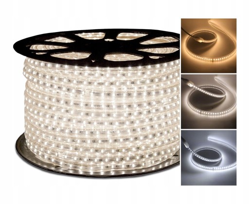 LED pásik 230V 12W/M Vodotesné vonkajšie FARBY
