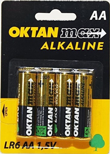 Alkalická batéria Oktánová AA (R6) 4 ks.