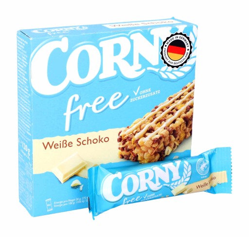 CORNY tyčinka Biela čokoláda CUKOR ZDARMA 6 kusov DE