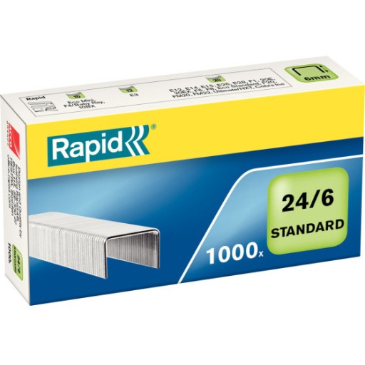 Sponky 24/6 Štandard 1000 kusov 24855600 RAPID