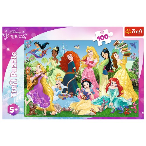 PUZZLE 100 PUZZLE PRE DETI PRINCEZNÉ DISNEY PRINCEZNY 5+ KOCIEK