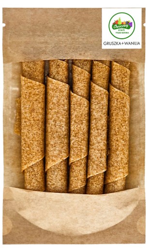 OVOCNÉ VALCE Hruška s vanilkou 50g Prírodný ovocný snack Hruška