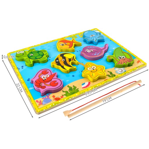 Sorter Puzzle pre deti Magnetická hra Chytanie rýb s magnetom