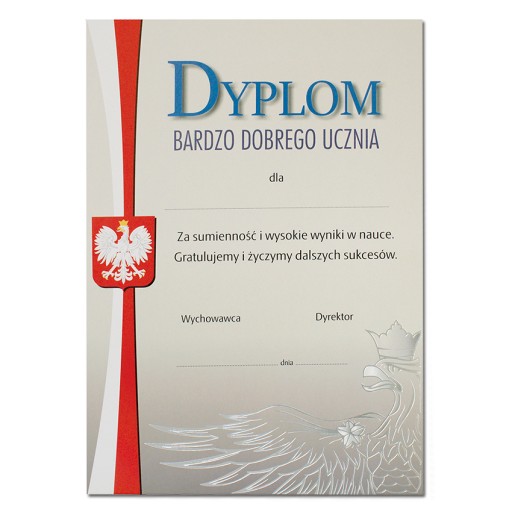 DIPLOM VEĽMI DOBRÉHO ŠTUDENTA, A4, pozlátený