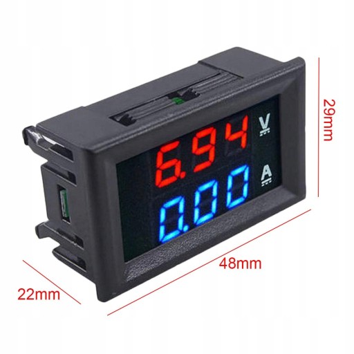 Voltmeter Doska ampérmetra 10A 0-100V