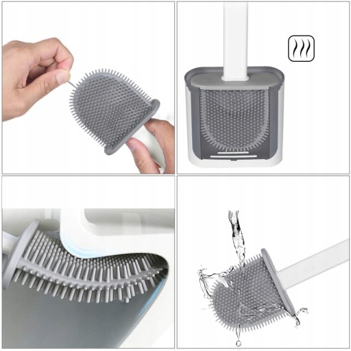 SILIKÓNOVÁ KEFA NA WC KÚPEĽŇOVÁ WC + MONTÁŽNA SADA