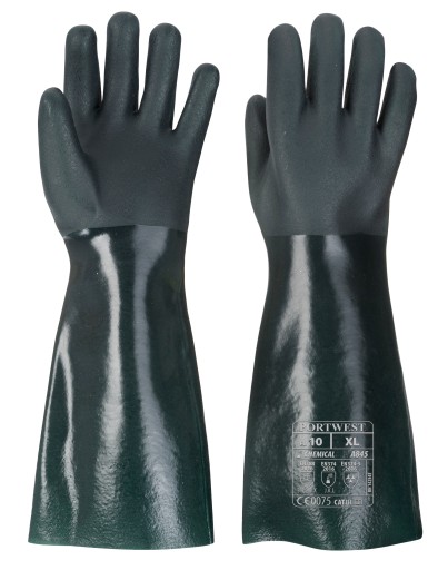 Chemicky odolné dvojvrstvové rukavice A845 45 cm XL