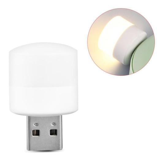 Mini USB LED lampa 5V 1W Nočné osvetlenie, studená biela