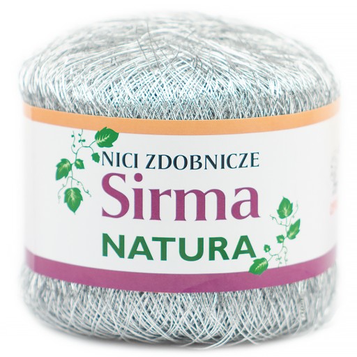 Ozdobná šnúra OPUS NATURA dekoračné nite SIRMA SILVER 501