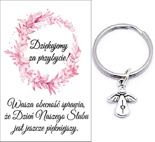 ĎAKUJEME HOSTOM DARČEK SVADOBNÝ ANJEL KĽÚČOVKA SPOMIENKY