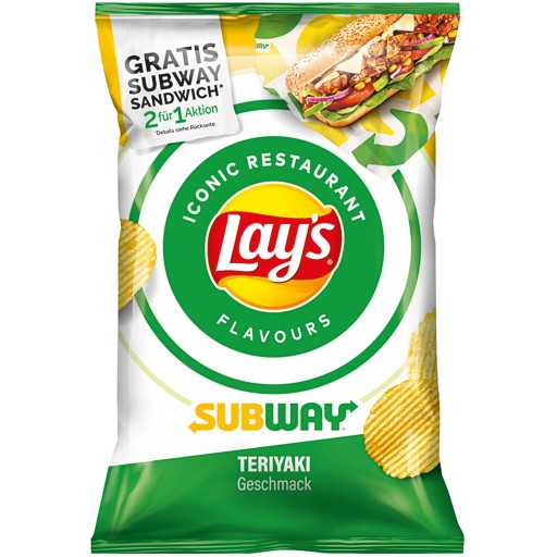 Lay's Subway Teriyaki Sendvičové chipsy s príchuťou kura 150g USA